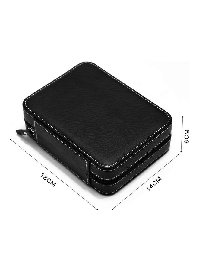 Aco And Bebe House Travel Watch Box Organizer Zipped Closure Black - Image 4