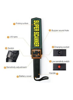 كروني High Sensitivity Special Security Inspection Handheld Metal Detector Black  - Image 2