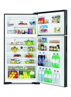 HITACHI 990L Gross/ 700L Net Capacity Top Mount Double Door Premium Refrigerator with Inverter Compressor,  Dual Fan Cooling, LED Panel, Twist Ice Tray 452.6 kW RV990PUK1KBSL Brilliant  Silver  - Image 2