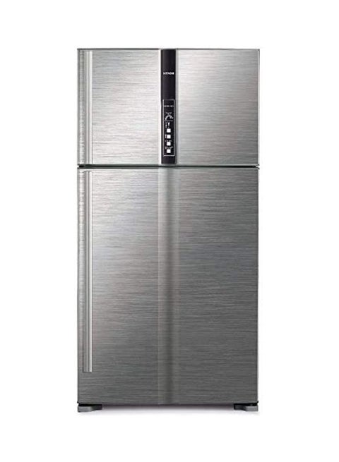 990L Gross/ 700L Net Capacity Top Mount Double Door Premium Refrigerator with Inverter Compressor,  Dual Fan Cooling, LED Panel, Twist Ice Tray 452.6 kW RV990PUK1KBSL Brilliant  Silver
