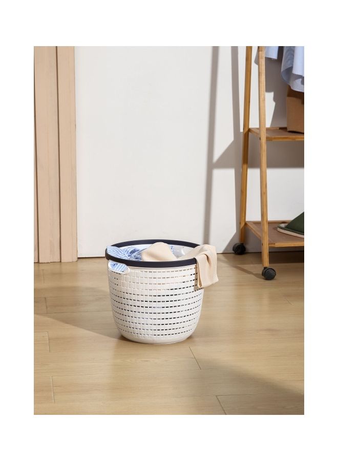 3-Piece Elegant Round Storage Basket Set White/Grey 31x31x26.5cm - v1644916152/N52605128A_3