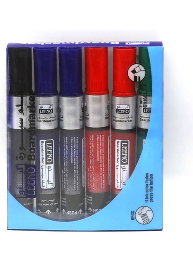LEENO - 6-Piece White Board Marker Set Multicolour - Image 1