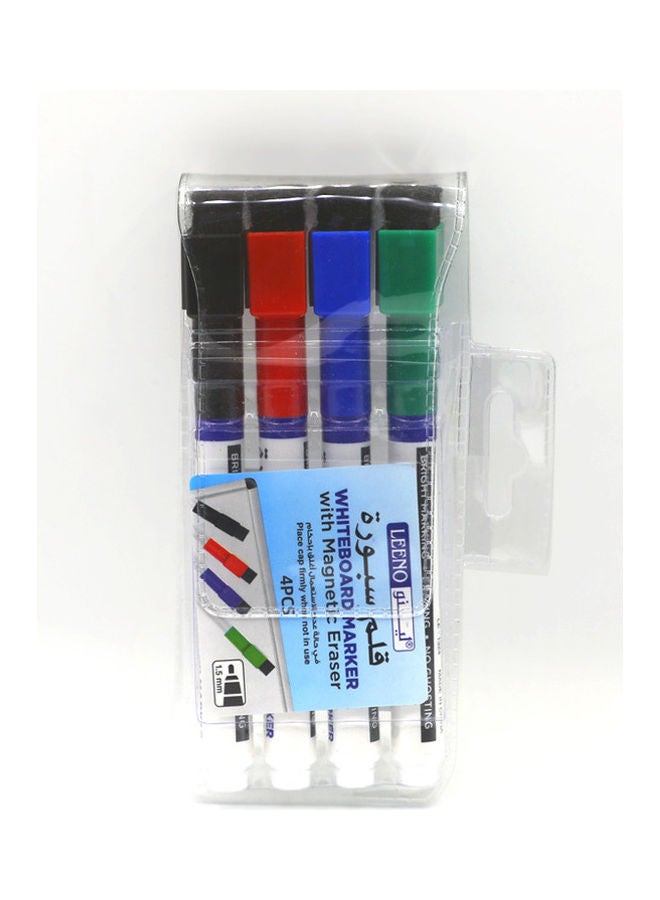 Pack Of 4 Mini White Board Markers Multicolour - v1644918638/N52605972A_2