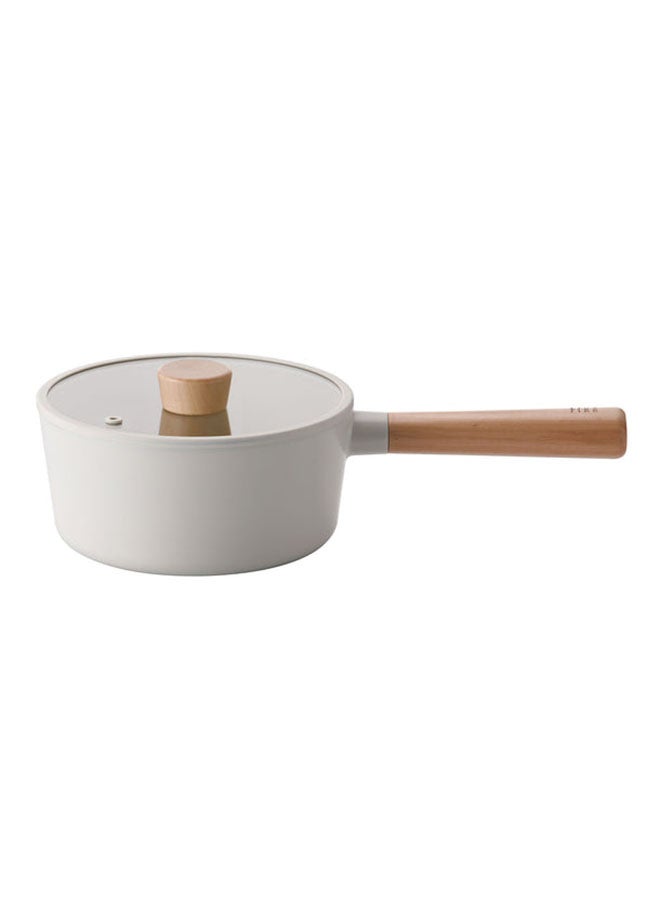 نيو فلام OffWhit Send 18cm Casserole + Glass Lid Brand FIKA Beige 18cm