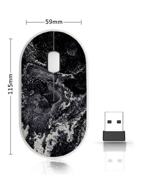 Imaginary Tunnel Pattern Wireless Mouse Black/White
