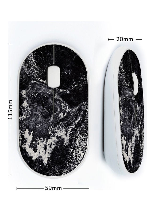 Okteq - Imaginary Tunnel Pattern Wireless Mouse Black/White - Image 1