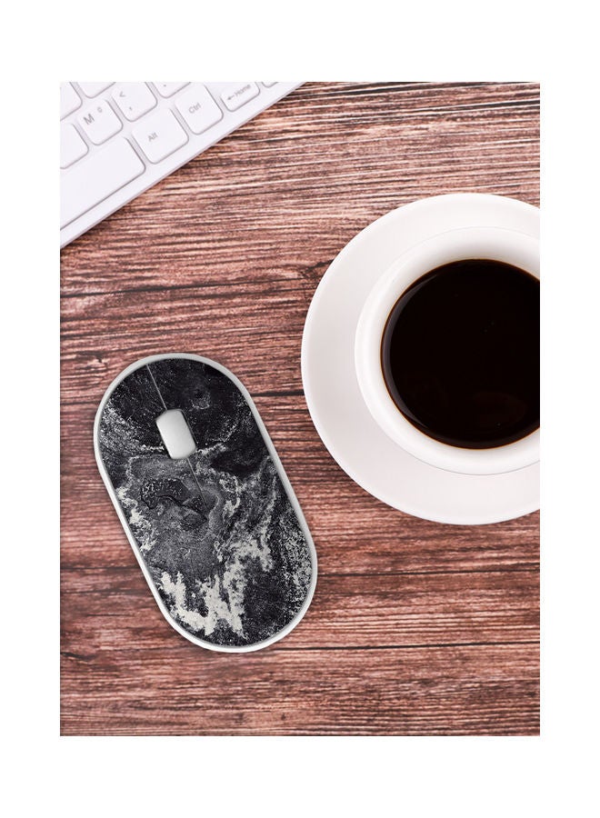 Okteq - Imaginary Tunnel Pattern Wireless Mouse Black/White - Image 1