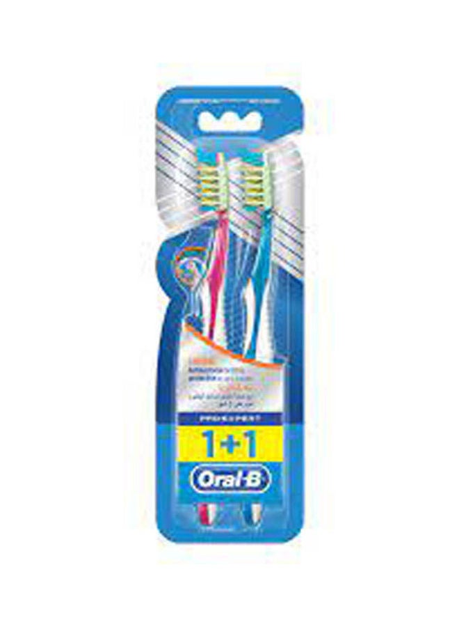 Oral-B - Pro-Expert Bacteria Blast Manual Toothbrush, Medium, 1+1 Count Multicolour - Image 1