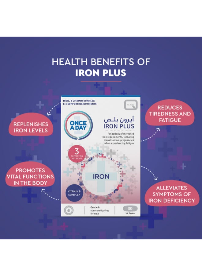 Quest Iron Plus Vitamin B Complex - 30 Tablets - Image 2