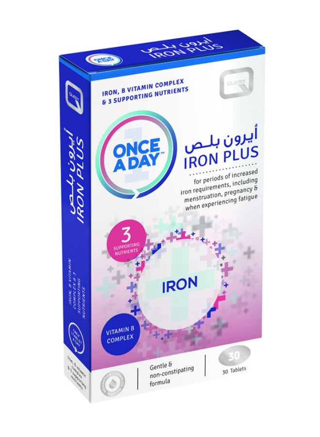 Quest Iron Plus Vitamin B Complex - 30 Tablets - Image 1