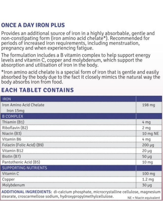 Quest Iron Plus Vitamin B Complex - 30 Tablets - Image 4