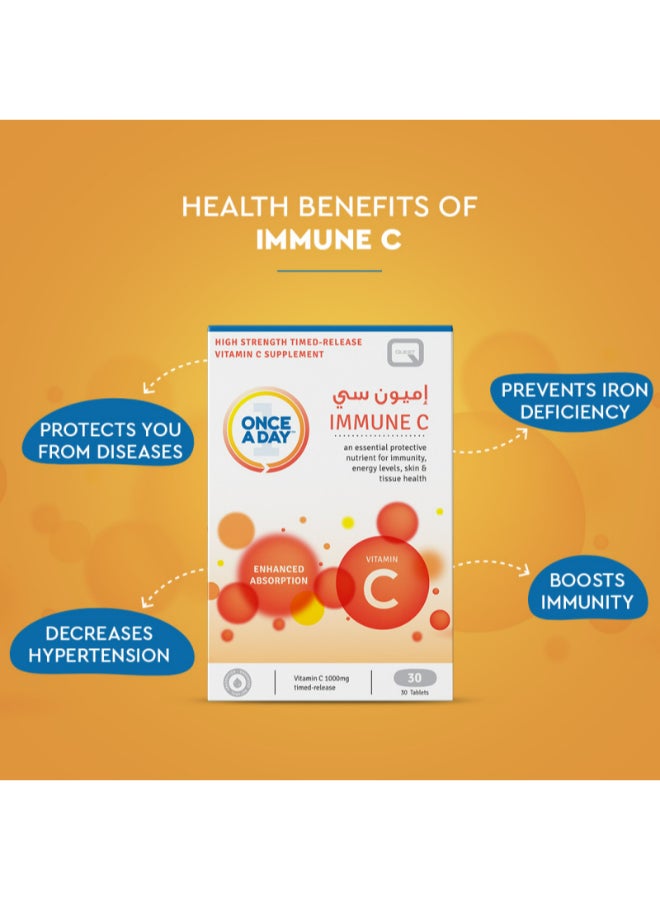 Quest Immune C - Vitamin C 1000mg Time-Released - 30 Tablets  - Image 2