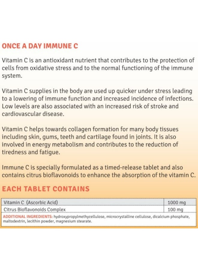 Quest Immune C - Vitamin C 1000mg Time-Released - 30 Tablets  - Image 4
