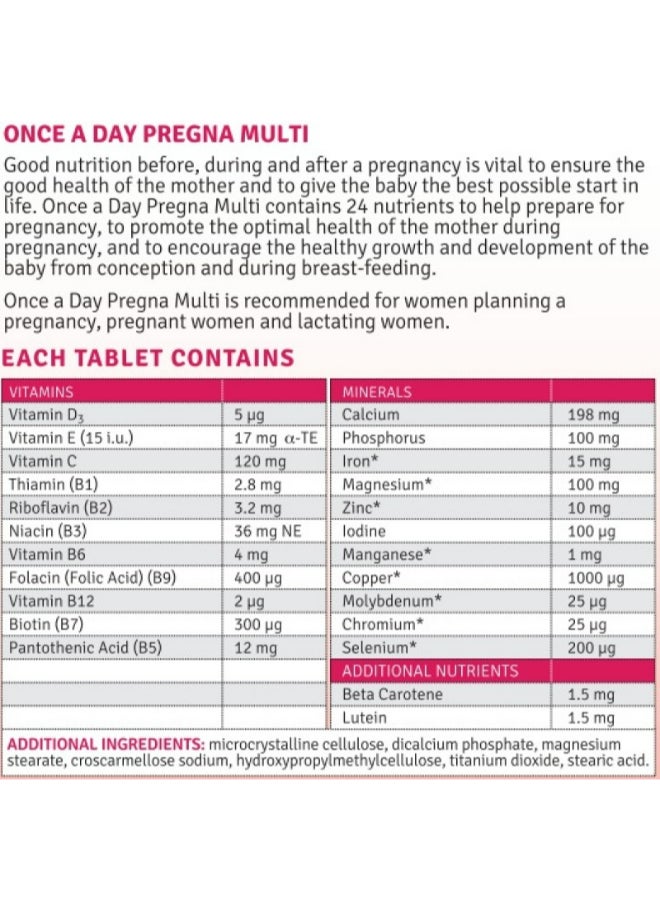 Quest Pregna Multi - To Help Prepare Healthy Pregnancy  30 Tablets  - Image 4