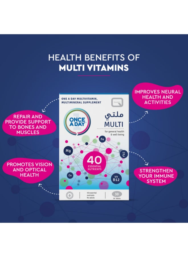 Quest Multivitamin - For General Health & Well-Being - 30 Tablets  - Image 2
