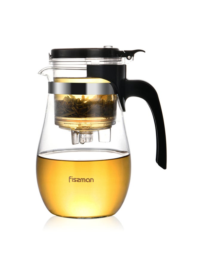 Fissman - Gunfu Tea Pot Clear/Chrome 900ml - Image 1