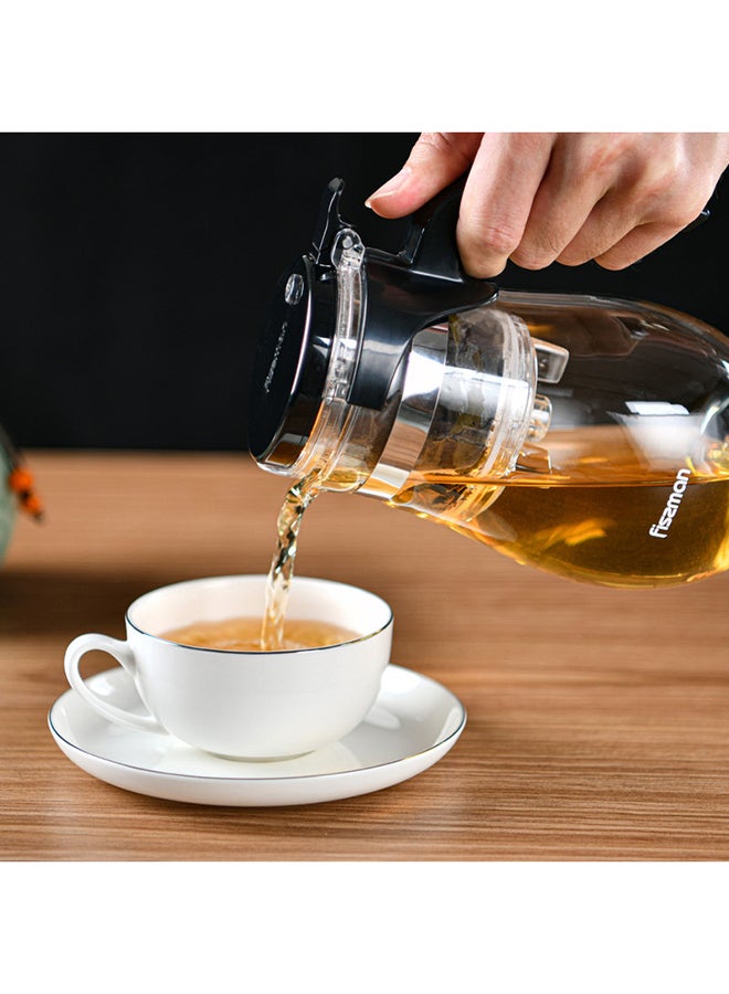 Fissman - Gunfu Tea Pot Clear/Chrome 900ml - Image 1