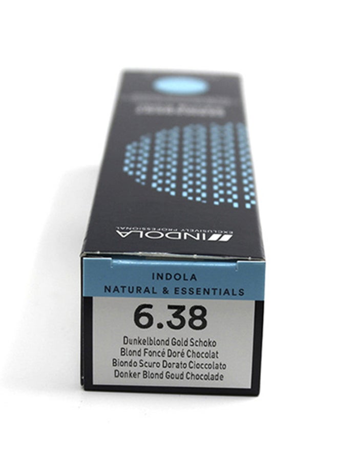 INDOLA Permanent Caring Color 6.38 Dark Blonde Gold Chocolate 60ml - Image 2