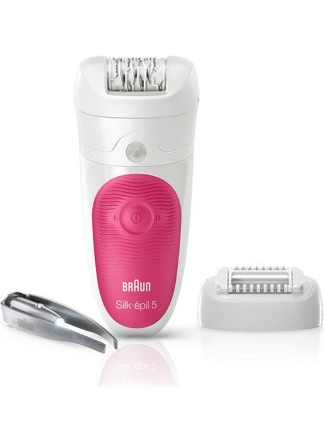 BRAUN - Silk-Épil 5 Sensosmart 5/500 Wet & Dry Epilator With 2 Extras Incl. Massage Cap. Pink - Image 1