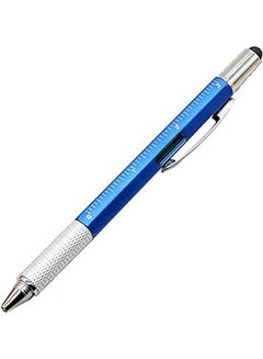 Multi-Function Aluminum Stylus Touch Pen (6 In 1) Blue