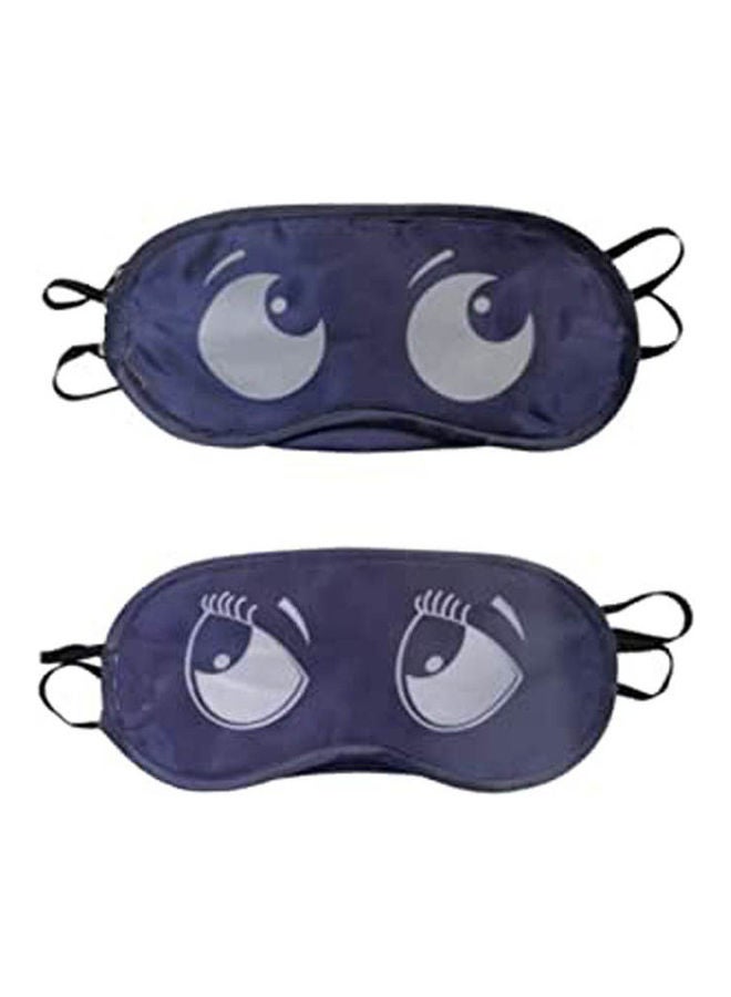 2Pcs different Shape Cover Shade Sleeping Sleep Eye Mask Black