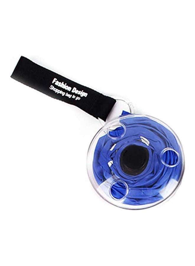 حقيبة تخزين محمولة كبيرة السعة وقابلة للطي ومناسبة للسفر ويمكن طيها في حقيبة تسوق صغيرة أزرق