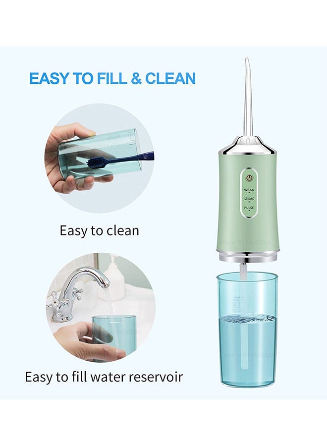 3-Speed Electric Dental Flusher 6 Nozzles Green 21x12x5.8cm - Image 3