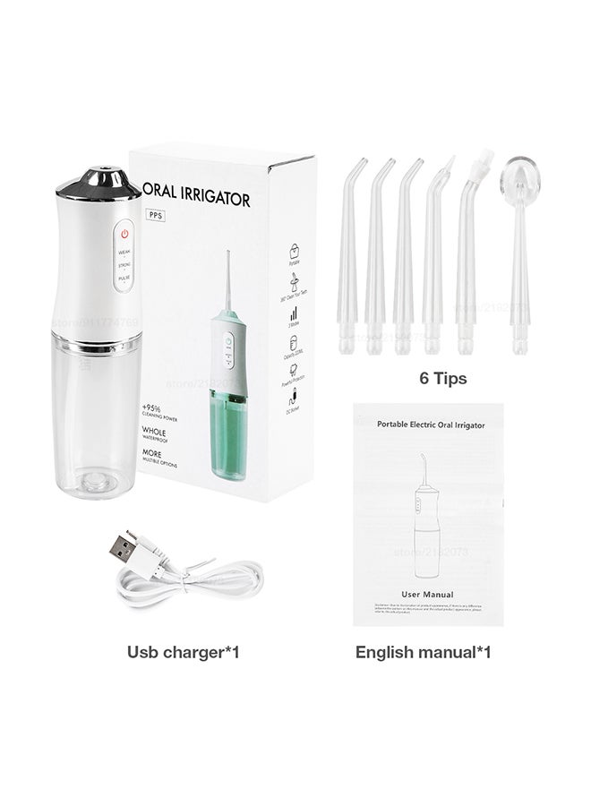 3-Speed Electric Dental Flusher 6 Nozzles White 21x12x5.8cm - Image 2