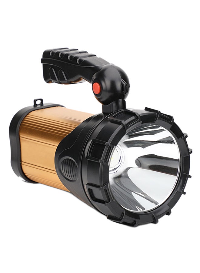 Glare Portable Mountaineering Patrol Rechargeable Searchlight Gold/Black Gold 21.5x12x18centimeter
