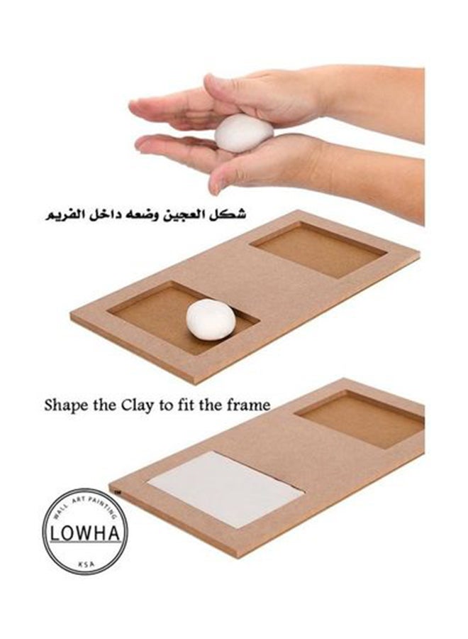 لوحة طقم إطار قالب بصمة يد وقدم الطفل - Image 5