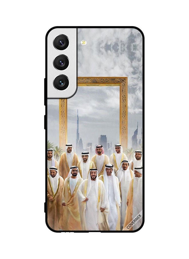 Covernex Samsung Galaxy S22 5G Protective Case Cover Printed Featuring Uae Rulers In Front Of Dubai Frame DESIGN_0902 - Image 1