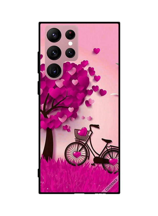 Covernex Protective Case Cover For Samsung Galaxy S22 Ultra 5G Hearts Tree and Cycle - Image 1