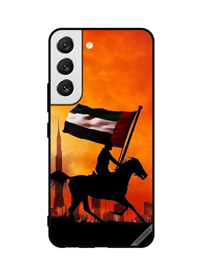 Covernex Samsung Galaxy S22 5G Protective Case Cover Printed Featuring Holding Uae Flag While Running DESIGN_0840 - Image 1