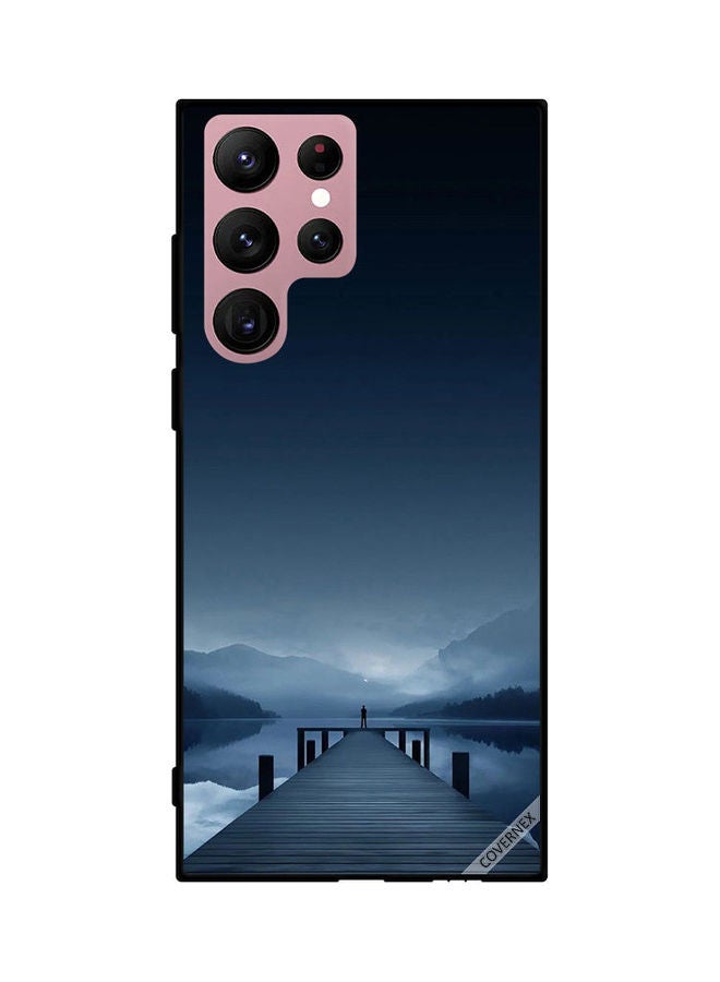 Covernex Samsung Galaxy S22 Ultra 5G Protective Case Cover Printed Featuring Pathway Evening DESIGN_0691 - Image 1