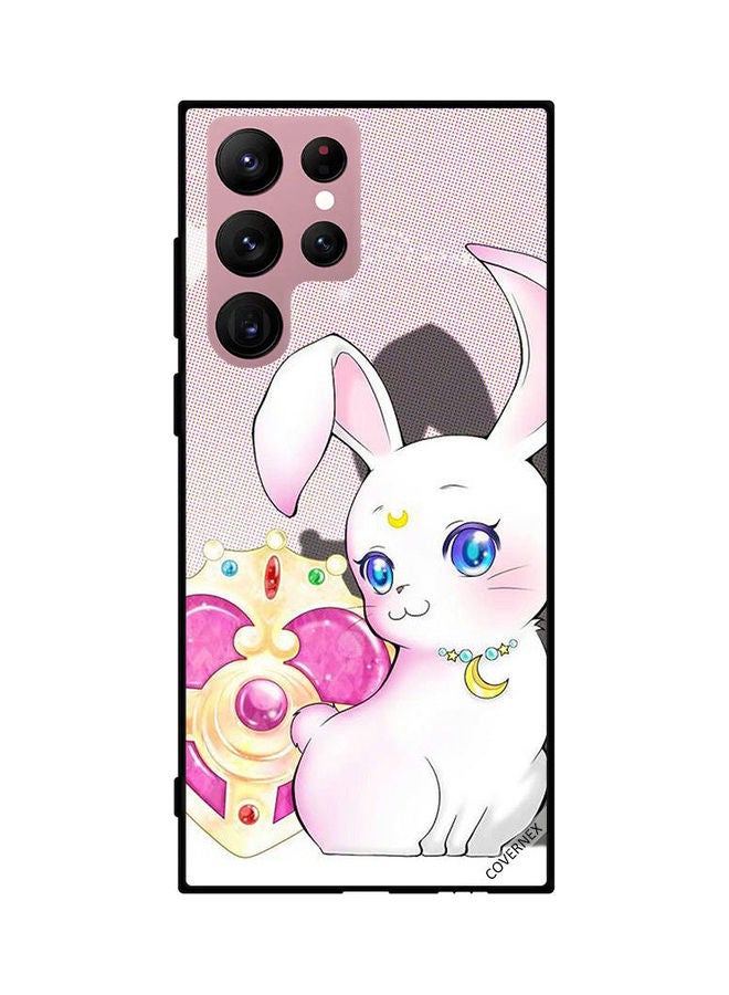 كوفرنيكس Samsung Galaxy S22 Ultra 5G Protective Case Cover Printed Featuring Rabbit Moon DESIGN_0081 - Image 1