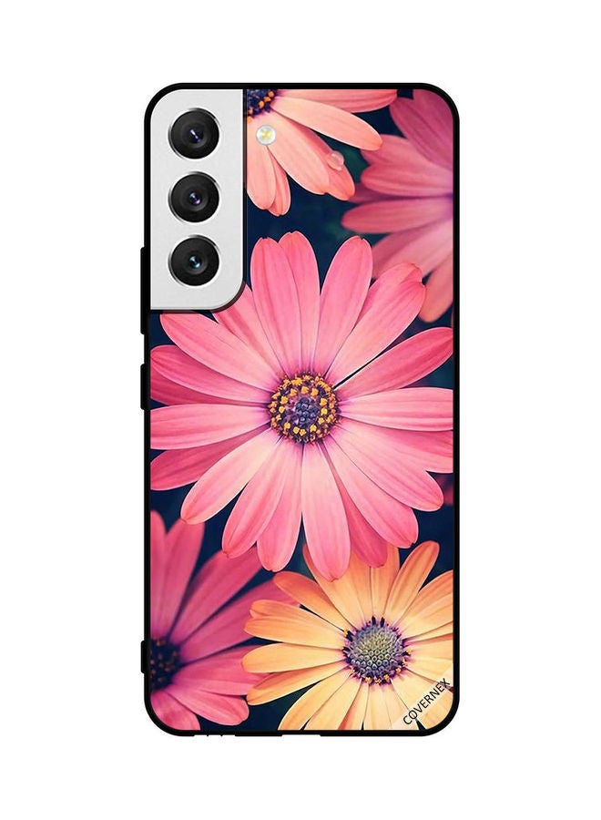 Covernex Samsung Galaxy S22 5G Protective Case Cover Printed Featuring Peach & Pink Flowers DESIGN_0248 - Image 1