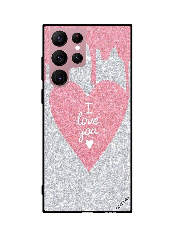 كوفرنيكس Samsung Galaxy S22 Ultra 5G Protective Case Cover Printed Featuring I Love You In Heart DESIGN_0567 - Image 1