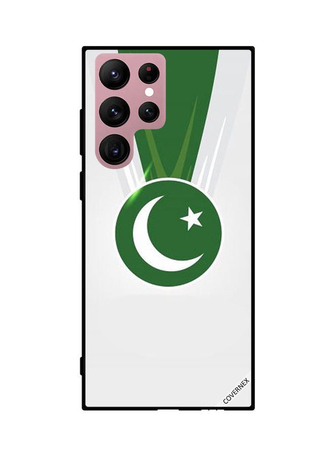 كوفرنيكس Samsung Galaxy S22 Ultra 5G Protective Case Cover Printed Featuring Medal Of Pakistan Flag DESIGN_0862 - Image 1