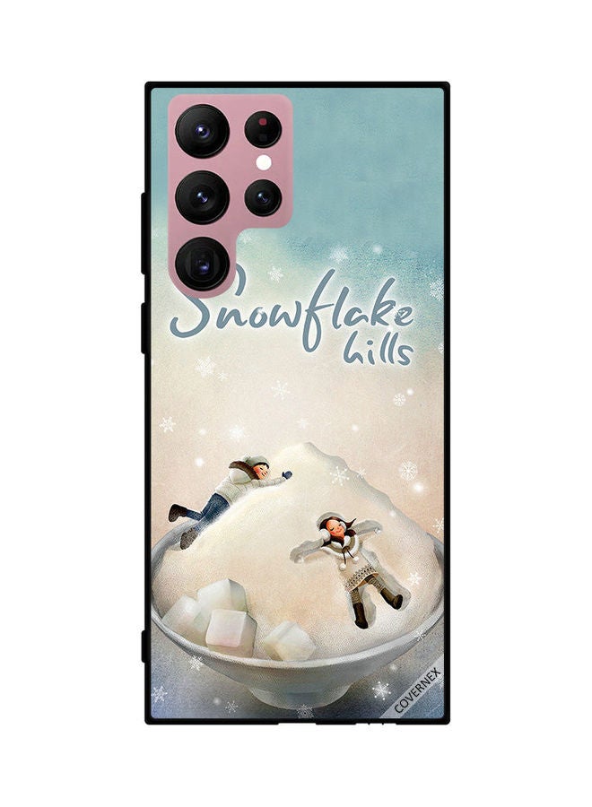 كوفرنيكس Samsung Galaxy S22 Ultra 5G Protective Case Cover Printed Featuring Snow Flake Hills DESIGN_0386 - Image 1