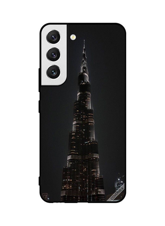 Covernex Samsung Galaxy S22 5G Protective Case Cover Printed Featuring Burj Khalifa Night DESIGN_0140 - Image 1