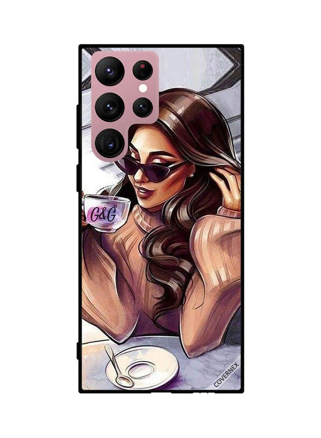 Covernex Protective Case Cover For Samsung Galaxy S22 Ultra 5G Coffee Time - Image 1