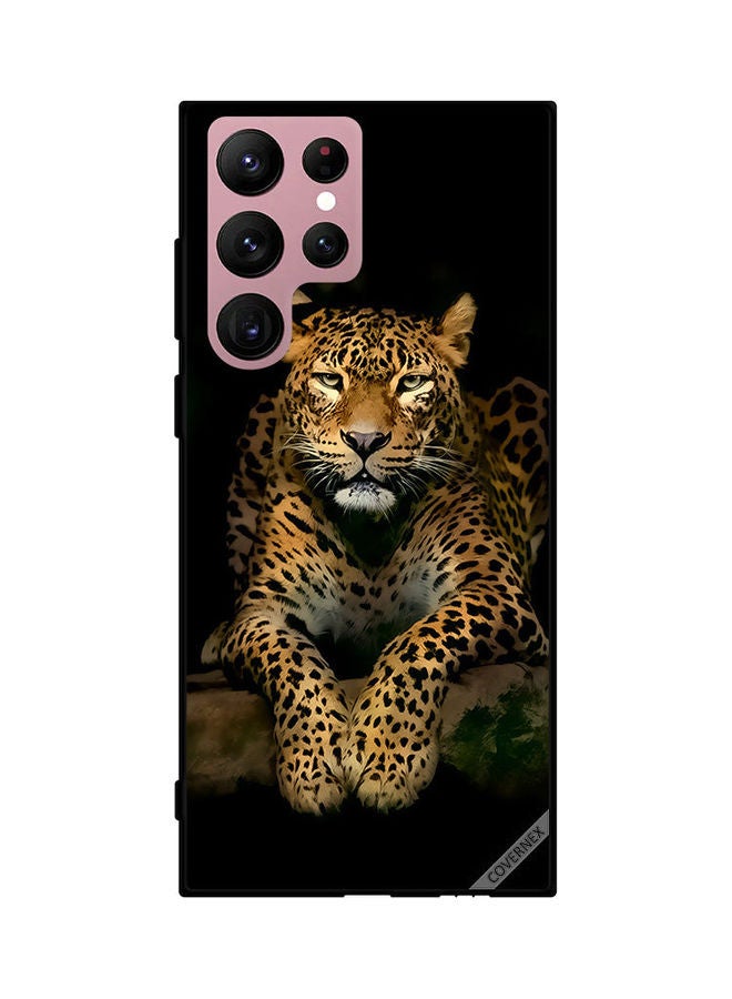 كوفرنيكس Samsung Galaxy S22 Ultra 5G Protective Case Cover Printed Featuring Leopard DESIGN_0031 - Image 1