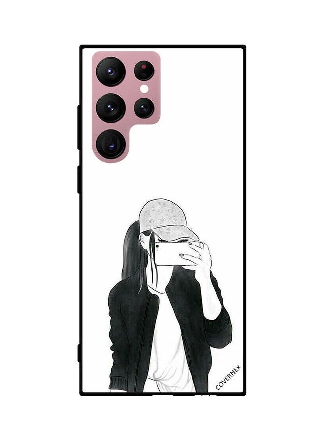 Covernex Protective Case Cover For Samsung Galaxy S22 Ultra 5G Cap Girl Making Photo - Image 1