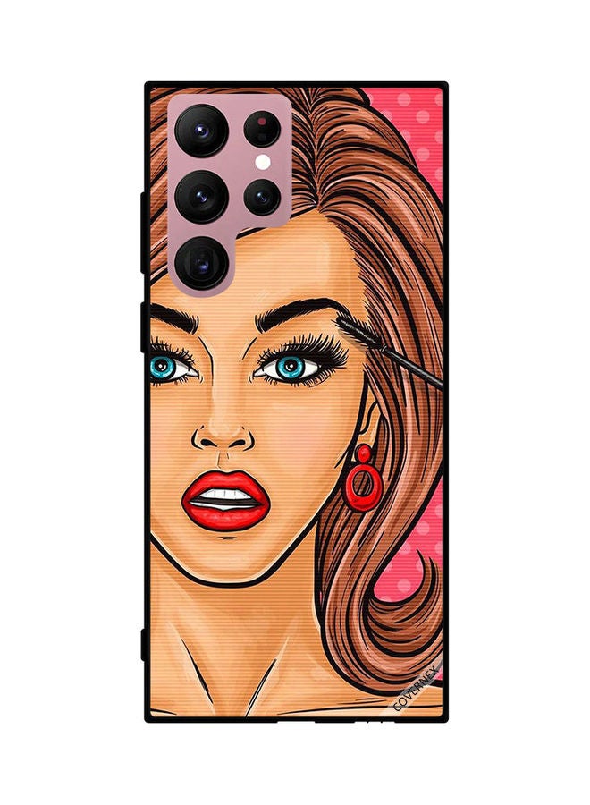 Covernex Samsung Galaxy S22 Ultra 5G Protective Case Cover Printed Featuring Making Eyelashes DESIGN_0332 - Image 1