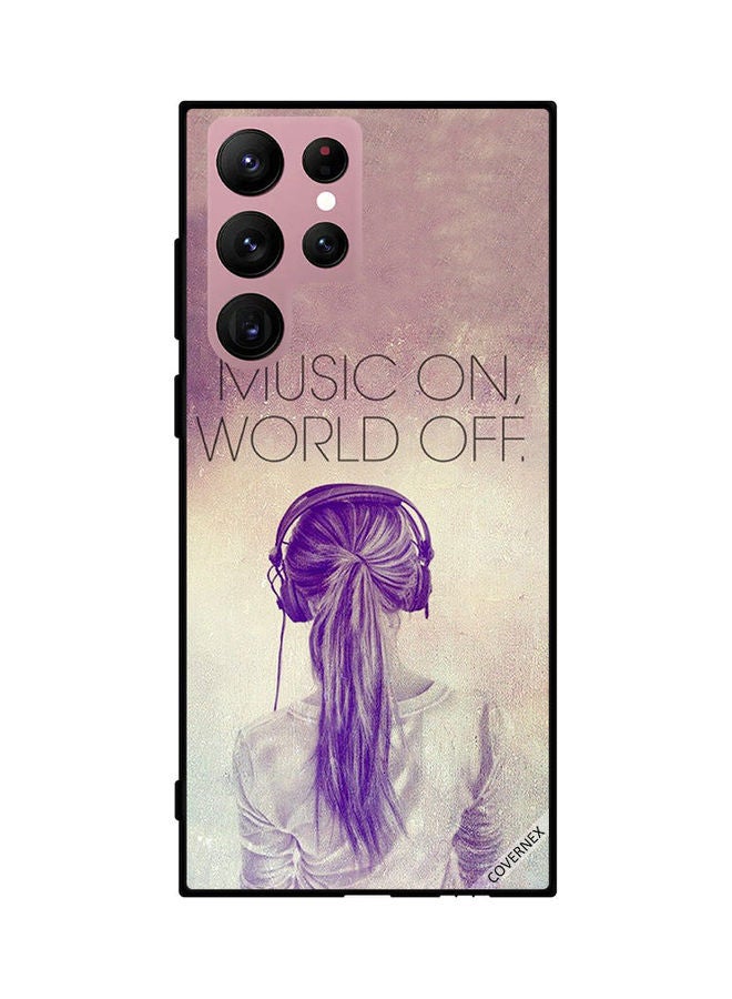 Covernex Protective Case Cover For Samsung Galaxy S22 Ultra 5G Music On World Off - Image 1