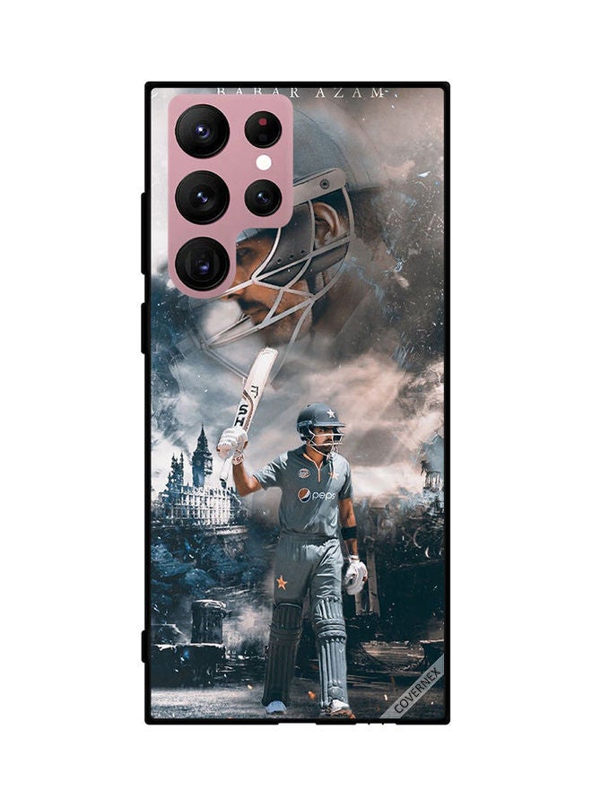 Covernex Samsung Galaxy S22 Ultra 5G Protective Case Cover Printed Featuring Babar Azam Master Of Timer DESIGN_0997 - Image 1