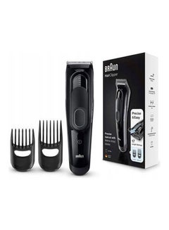 BRAUN Hair Clipper HC5050 With 2 Combs For 16 Precise Length Settings And Pouch Black  - Image 1