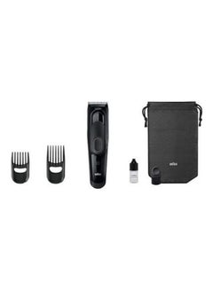 BRAUN Hair Clipper HC5050 With 2 Combs For 16 Precise Length Settings And Pouch Black  - Image 5