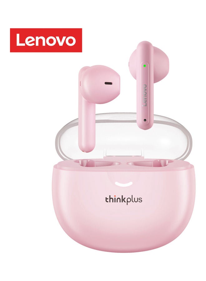 Lenovo LP1 Pro TWS Bluetooth Stereo Bass Wireless Earbuds Type-C Fast Charge Headphones with Mic Pink - Image 1