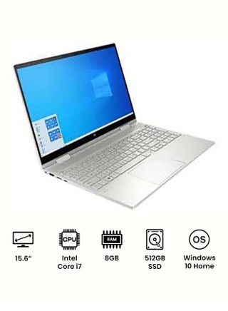 Envy 15T-ED100 X360 Convertible Laptop With 15.6 Inch Full HD Display, 11th Gen Core i7-1165G7 Processor/8GB RAM/512GB SSD/2GB Nvidia GeForce MX450 Graphics/Windows 10 Home /International Version English Silver - v1644943550/N50597162A_2